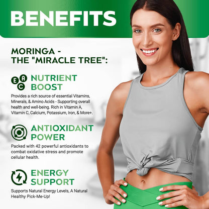 HerbalStep® Moringa Capsules - Natural Energy & Mom Burnout Fix
